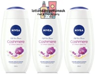 3 X Nivea CASHMERE & COTTON SEED OIL Shower Cream Creme 250ML