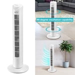 Tower Fan 32'' Oscillating 3 Speed Portable Cold Air Cooling Slim Portable White