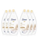 Dove Body Wash Silk Glow Sulfate-free Moisturising for Silky Soft Skin, 6x450ml - Cream - One Size