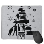 Back to The Future Christmas Tree Silhouette Customized Designs Non-Slip Rubber Base Gaming Mouse Pads for Mac,22cm×18cm， Pc, Computers. Ideal for Working Or Game