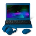 Geo GeoBook 110 11.6" Laptop Windows 11 Intel N4020 128GB Blue + Headset 