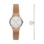 ARMANI EXCHANGE Armani Exchange Ladies Rose Gold Watch Gift Set female