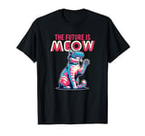 The Future Is Meow, Funny 80s Vaporwave VR Cat T-Shirt