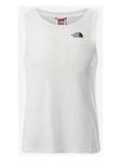 THE NORTH FACE Girls Simple Dome Tank - White, White, Size S=7-8 Years