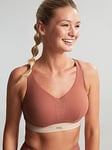 Panache Ultra Perform Non Padded Sports Bra Sienna - Red, Red, Size 32J, Women