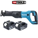 Makita DJR186 18V Cordless Reciprocating Saw With 2 x 6Ah Batteries