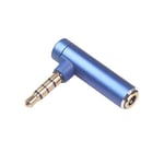 3.5Mm Male To Female 90 Degree Adapter - 90 Degree Right Angled 3.5MM Male To Female Audio Converter Adapter Connector L Type Stereo Earphone Microphone Jack Plug - Blue
