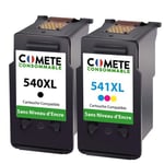 COMETE - 540XL 541XL - 2 Cartouches d'encre Compatibles avec Canon - Marque française