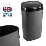 50L Kitchen Sensor Bin Home Office Kitchen Sensor Waste Anthracite Onyx Lid