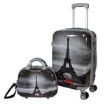 World Traveler Destination Collection 2-Piece Carry-On Luggage Set, Paris, One Size, Destination Collection 2-Piece Carry-on Luggage Set