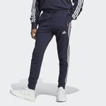 Adidas Essentials French Terry Tapered Cuff 3-stripes Joggers Collegehousut Legend Ink / White
