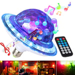 UFO Bluetooth Crystal Magic Ball LED Bulb, RGB E27 LED Light, Smart Audio Speaker Music Playing with Remote Control,for Home Club Party