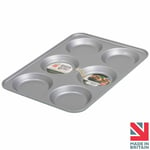 Baker & Salt® 6 Hole Yorkshire Pudding Baking Tray - Non-Stick & Dishwasher Safe