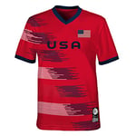 Official 2023 Women's Football World Cup Kids Team Shirt, USA, Red, 7 Years