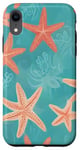 iPhone XR Starfish Coral Abstract Seashell Cute Pattern Case