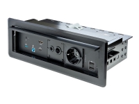 StarTech.com Anslutningsbox för konferensbord med dockning av bärbara datorer och strömförsörjningsmoduler - Dockningsstation - USB-C - HDMI - 1GbE