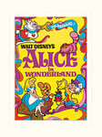Disney Alice in Wonderland (1974) 30 x 40 cm montée d'impression