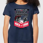 Marvel Thor Ragnarok Champions Poster Women's T-Shirt - Navy - L