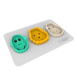 MATCHSTICK MONKEY ™ Snackmatta och 3 snackplattor med halkfri funktion