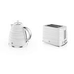 Swan Symphony 1.7 Litre Jug Kettle and 2 Slice Toaster White