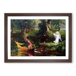 Big Box Art Thomas Cole The Voyage of Life Youth Framed Wall Art Picture Print Ready to Hang, Walnut A2 (62 x 45 cm)