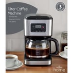 Morrisons Digital Filter Coffee Machine Timer 1.5L Expresso keep warm Function