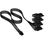 Corsair Câble d'alimentation SATA de type 5 (4 connecteurs) à gaine individuelle - Noir
