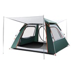 Happt Automatic Outdoor Camping Tent, Durable Waterproof Family Large Tents 3-4 Person Easy Setup Tent for Beach Garden Fishing
