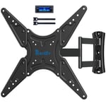 Rentliv TV Wall Mount, Tilting Swivel TV Mount Bracket for Most 26-55 Inch Flat Curved TVs with Articulating Arms, Wall Mount TV Bracket with Max VESA 400X400mm and 45kg, Fits Single Stud