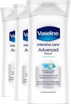 Vaseline Advanced Repair Body Lotion, Intensive Care, 3 Pack, 400ml