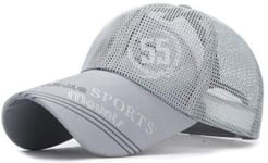 Baseball cap Men's summer mesh hat sun hat outdoor sports breathable bone men men women casual gray