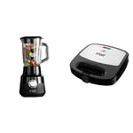 Russell Hobbs 24722 Desire Jug Blender, 1.5 Litre Smoothie Maker and Soup Liquidiser, Matte Black, 650 W & 4008496937660 RU-24540 3-in-1 Sandwich/Panini and Waffle Maker, 760 W, Black