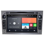 hizpo Android 10 Car Radio DVD Player with Bluetooth GPS Navigation 7 Inch Touchscreen Steering Wheel Control WiFi 4G USB SD CAM-In Suitable for Opel Antara Vectra Crosa Vivaro Zafira Meriva （Grey）