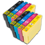 Epson T1285 XL Dubbelt Set (T1281, T1282, T1283, T1284) BK/C/M/Y kompatibla (ej Epson original) bläckpatroner.