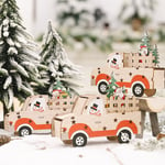 Wooden Car Christmas Ornaments Xmas Tree Decoration For Home Dec B