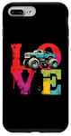 iPhone 7 Plus/8 Plus Love Monster Truck - Vintage Colorful Off Roader Truck Lover Case