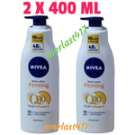 Nivea Q10 Rich Pump Body Firming Lotion Plus Vitamin C, 48HR Moisture, 2 X 400ML