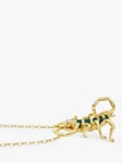 Milton & Humble Jewellery Second Hand 18ct Yellow Gold Scorpion Pendant Necklace, Gold/Green
