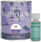Rust-Oleum Satin Bathroom Tile Paint 750ml - Chalk White