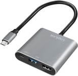 LogiLink USB-C till HDMI/USB-A/USB-C PD 4K/60hz