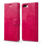 LC.IMEEKE Lommebok i skinn til iPhone 7/8 Plus - Rosa