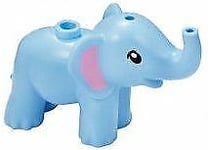 Friends LEGO Minifigure Baby Elephant Bright Light Blue Animal Minifig Rare