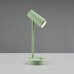 Reality Leuchten LED-pöytälamppu Lenny CCT, akku, vihreä