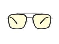 Gunnar Optiks Edi-12309, Unisex, Torg, Klassisk, Rostfritt Stål, Rostfritt Stål, Gul