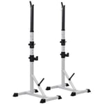 Adjust Pair of Barbell Squat Racks Stand Weight Lifting Bench Press