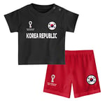 FIFA Unisex Kinder Official World Cup 2022 Tee & Short Set, Toddlers, South Korea, Alternate Colours, Age 2, White, Small