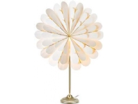Markslöjd Marigold paper flower table lamp, E14, 45 cm, white and brass