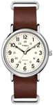 Timex T2P495 Originals Weekender Brown Leather Strap Watch
