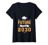 Womens We Are The Future Class Of 2030 Seniors Graduate Graduation V-Neck T-Shirt