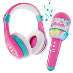 Lisciani - Barbie Sound - Microphone Bluetooth avec Haut-Parleur - Rose - Kit Karaoké Enfant - Musique et Chant - Connectivité Smartphone - Effet Lumineux Multicolor - Enfants 4 ans et Plus